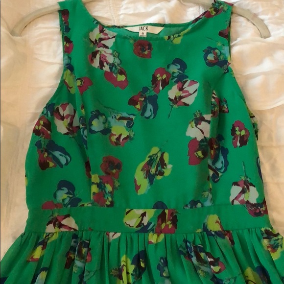 Green Floral Print Summer Dress - Picture 2 of 7